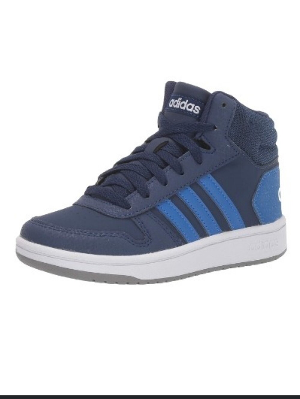 adidas Kids Navy Mid Hoops 2.0 Sneakers